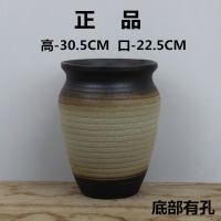 花盆大号特价清仓粗陶瓷盆多肉老桩盆多肉花盆透气紫砂陶罐法师盆 正品中号4