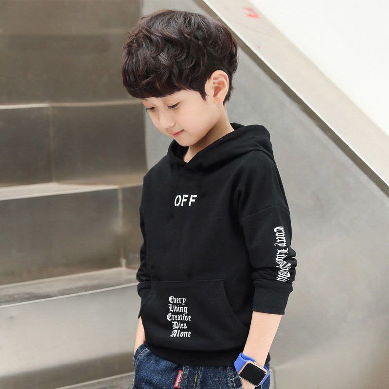 童装男童长袖秋款儿童连帽卫衣男孩打底衫春装新款潮上衣 莎丞图片
