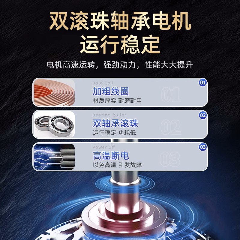 志高工业强力电风扇大风力落地扇商用摇头工厂壁挂式大功率牛角扇-750落地扇【升降直杆铝叶加长线五年保】高清大图
