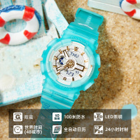 Casio旗舰店卡西欧手表女BABY-G潮流可爱时尚运动学生小黄鸭联名幸运海玻璃限量简约防水石英表 情侣BA-110SC