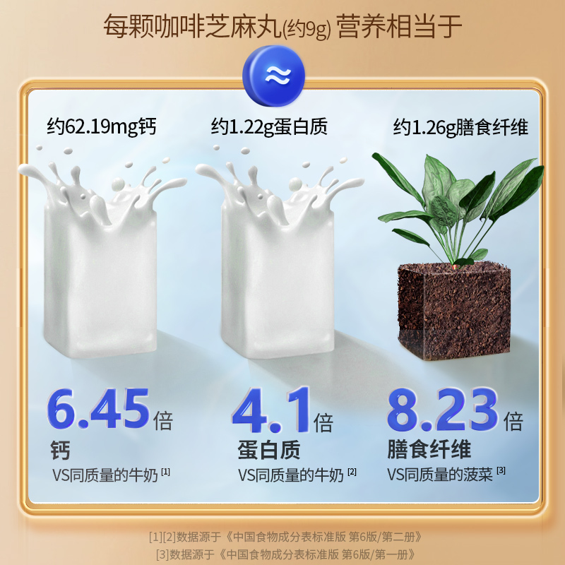 [买1送1同款]老金磨方 咖啡高钙黑芝麻丸126g