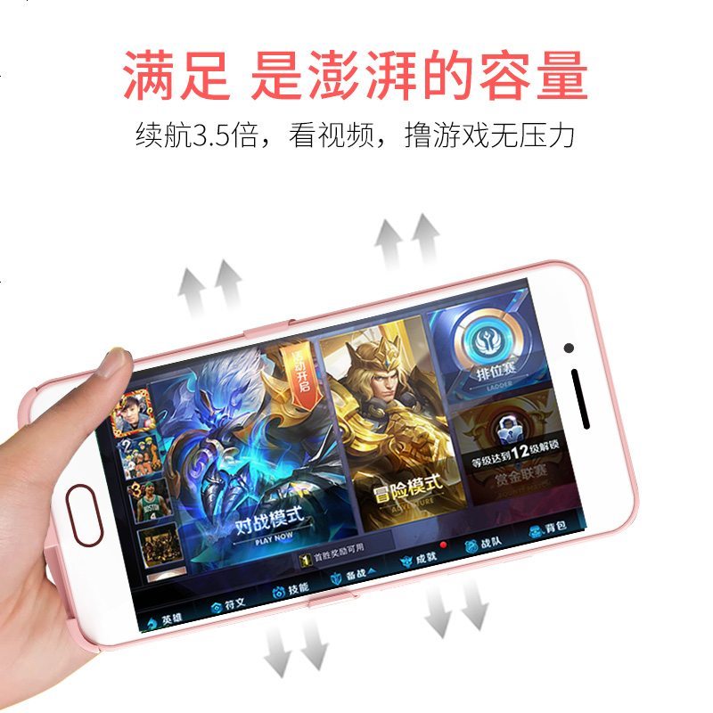 vivoX6S A背夹电池式y67步步高x6plus充电宝y66i超薄无线移动电源