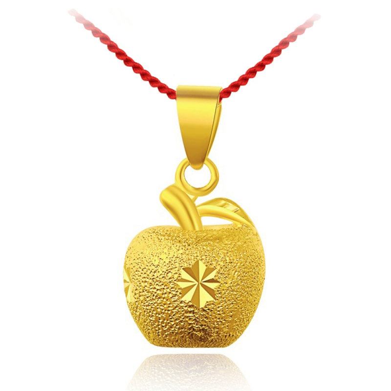漫飞flm幸运金苹果项链锁骨链圣诞节平安吊坠情人节生日礼物