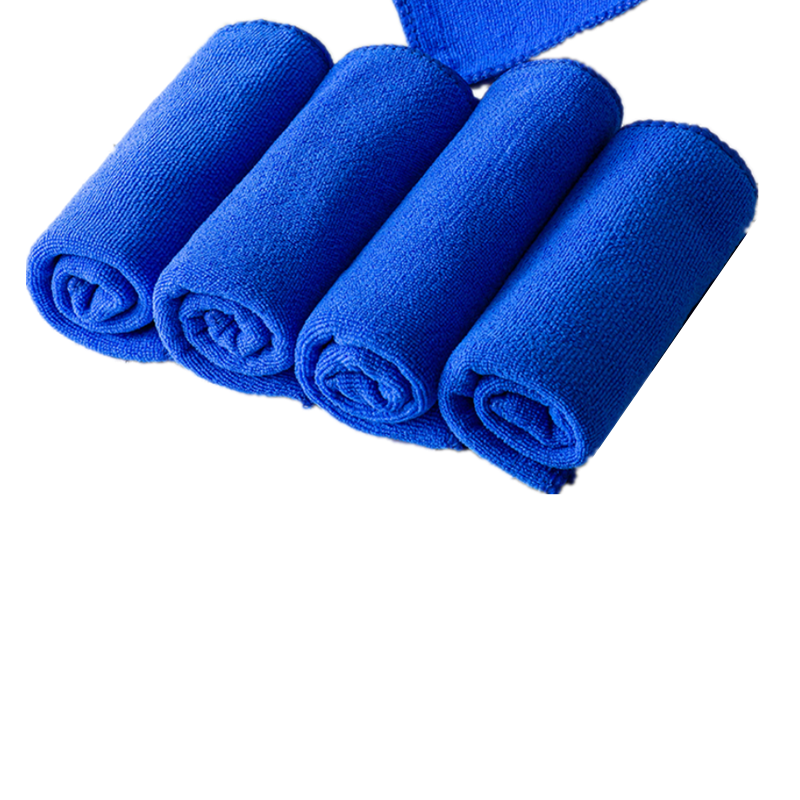 彩羊 吸水毛巾30*30 清洁毛巾抹布百洁布 蓝色 十条装高清大图