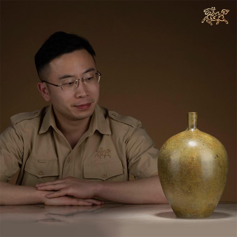 美帮汇全铜摆件《高冈铜器 之九寸兰型》工艺品 饰品 花瓶高清大图