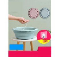 简约现代清洁用品清洁工具可折叠便携脸盆家用塑料洗脸洗衣盆子便携式旅行大号洗澡小号大小洗脚盆