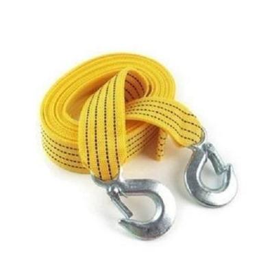 [拉断包赔]加粗汽车4米5吨钢丝拖车绳应急安全加厚尼龙牵引绳 3米3吨 黄色尼龙绳