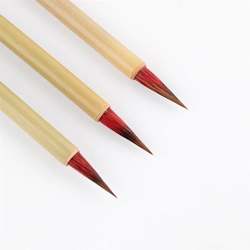 小楷毛笔不掉毛小红毛狼毫毛工笔国画水彩勾线笔小号楷书法抄经笔