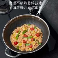 BRK Germany德国克鹏升级版全面屏蜂窝不粘锅蜂窝炒锅C款304不锈钢锅具物理不粘32cm烹饪用具电磁炉燃气灶通用