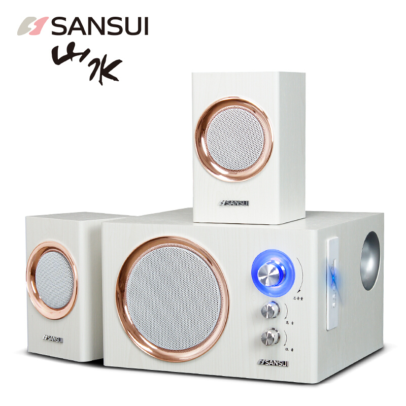 山水(SANSUI) GS-6000(21A)台式电脑音响低音炮USB接口蓝牙音箱多媒体音箱木质音箱无损播放电视电脑音响