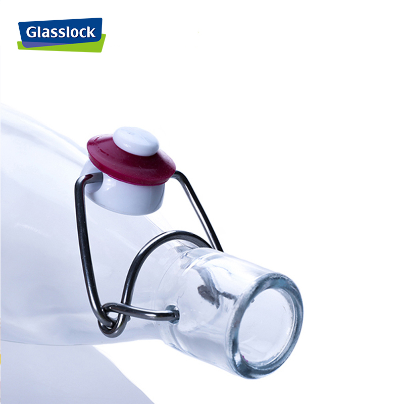 三光云彩（GLASSLOCK）韩国进口玻璃瓶500ml密封红酒瓶透明玻璃油瓶白酒瓶创意果汁瓶IP617