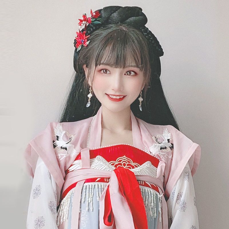 花千骨发箍 汉服假发发箍女发型全头套一体式发包古装古风造型万用垫发套装