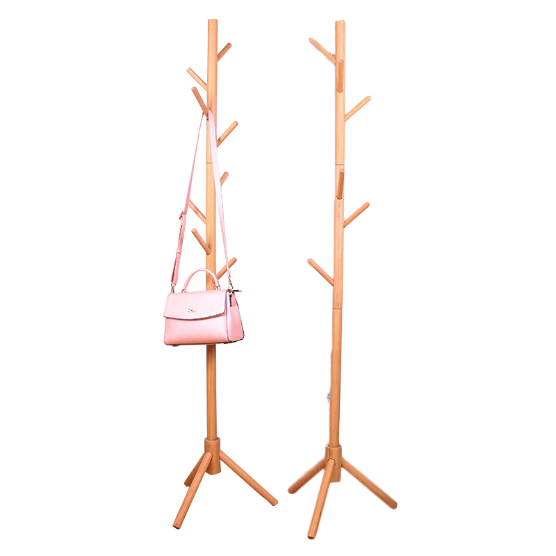 自营【规格:175*4单位:cm】实木衣架 组装落地式居家时尚衣帽架 喷漆