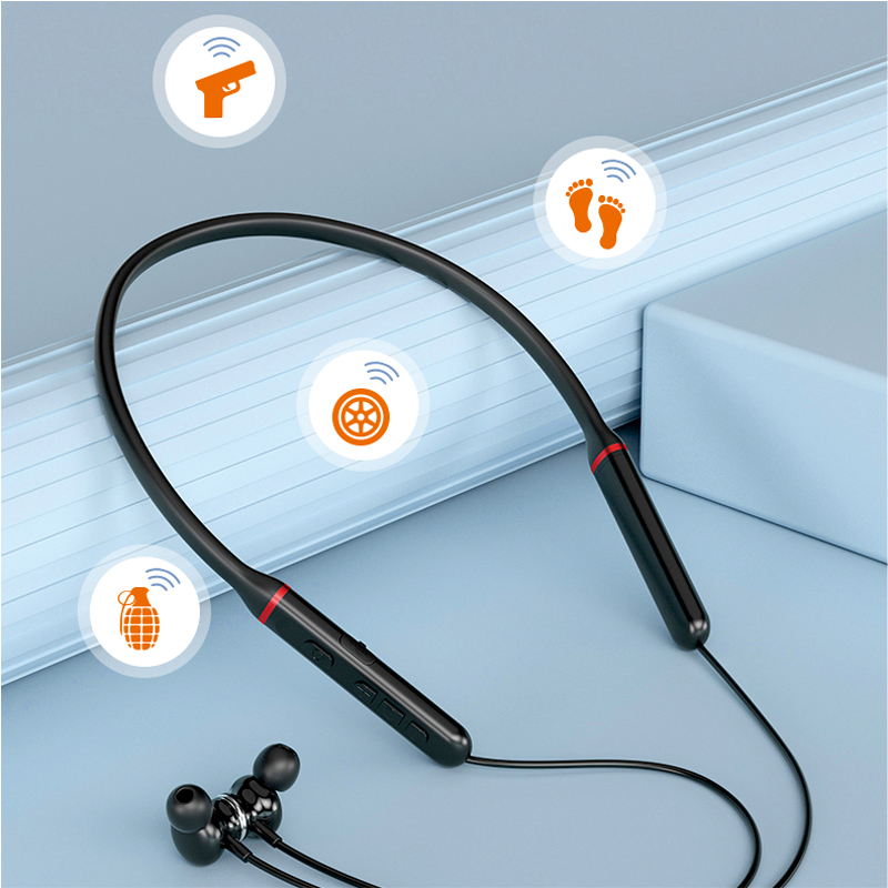 夏夏普颈挂式无线立体声耳机HP-NW16H颈挂式无线蓝牙5.3运动耳机HIFI音质骑行跑步超长续航游戏降噪适用华为苹果黑高清大图