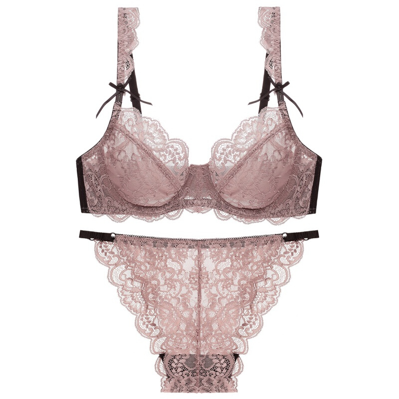 法国mnmu文胸套装欧美新款舒适柔软蕾丝经典款简约性感文胸内衣大码