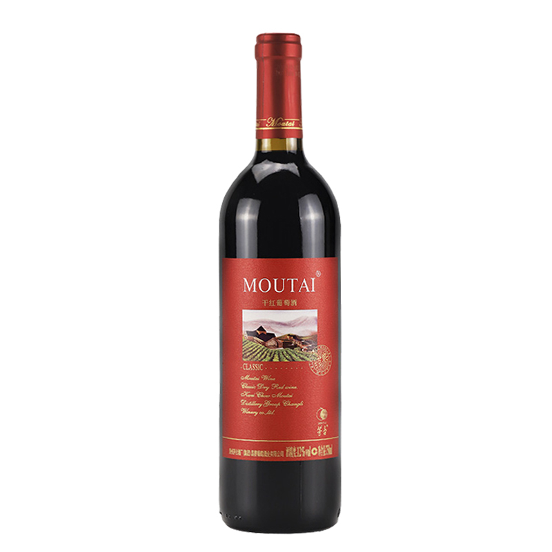 茅台(MOUTAI)经典红标 赤霞珠干红葡萄酒 12度750ml*6 整箱装(非原箱)