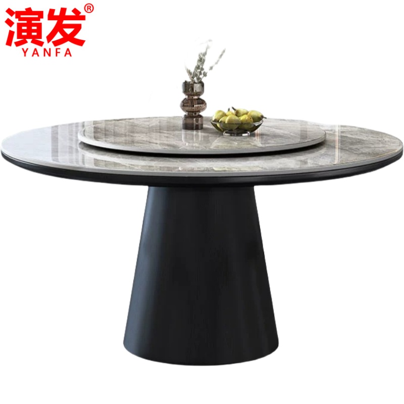 演发 岩板餐桌1.2m 张高清大图