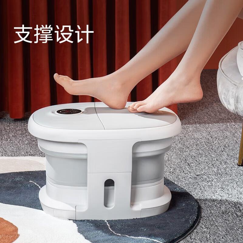 Midea美的折叠泡脚桶恒温加热滚轮按摩半自动足浴泡脚盆足疗器洗脚盆MK-AJ0101远程遥控高清大图