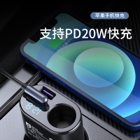 飞利浦车载充电器单点烟口双USB快充款 360度转向 DLP4103B