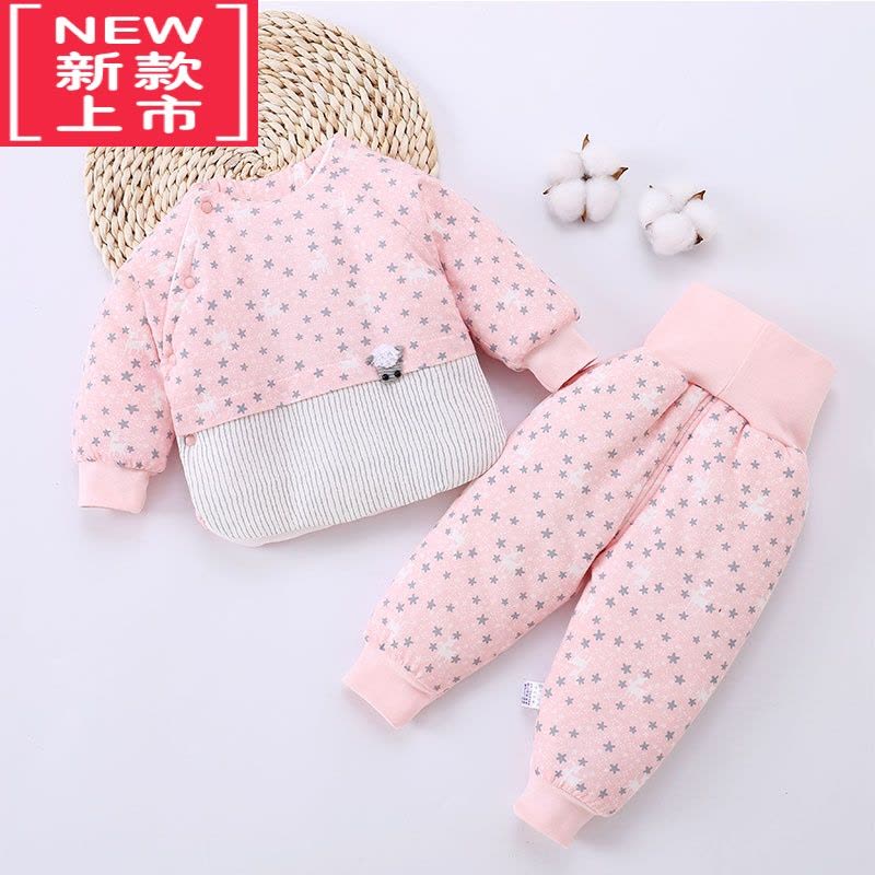 可莉允婴儿秋冬套装棉衣加厚外套初生宝宝棉服女新生儿衣服幼儿冬装图片