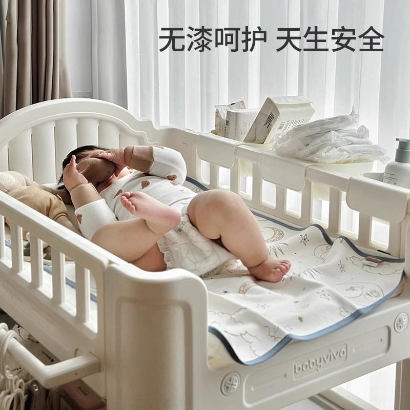 质凡尿布台护理台新生儿宝宝换尿不湿婴儿床多功能按摩抚触洗澡台高清大图