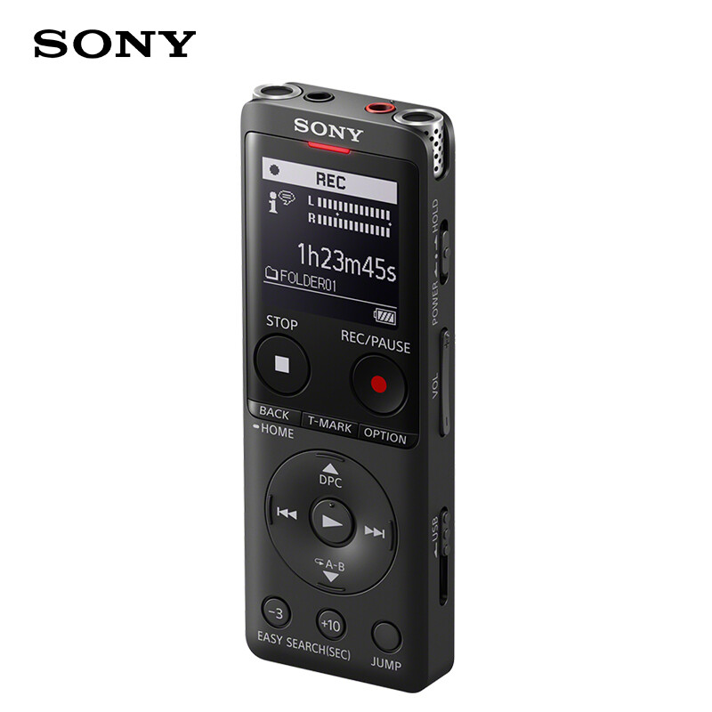 索尼(SONY)录音笔ICD-UX575F 16GB黑色 智能降噪升级款 专业线性录音棒 商务学习采访支持内录高清大图