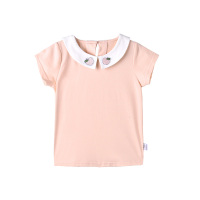 铅笔俱乐部童装2020夏装新款女童短袖小童翻领上衣儿童休闲T恤潮