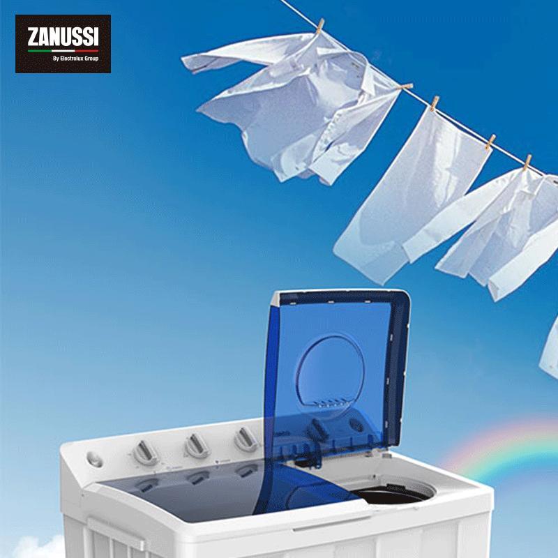 扎努西·伊莱克斯/ZANUSSI ZWTT1101HW 洗脱同步 喷淋脱洗 11公斤超大容量 双桶缸半自动洗衣机
