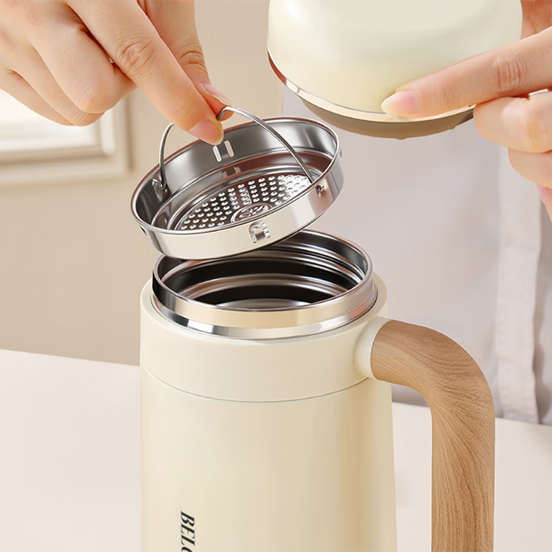 贝洛可 户外便携大容量优美-办公保温杯 480ml BK234高清大图