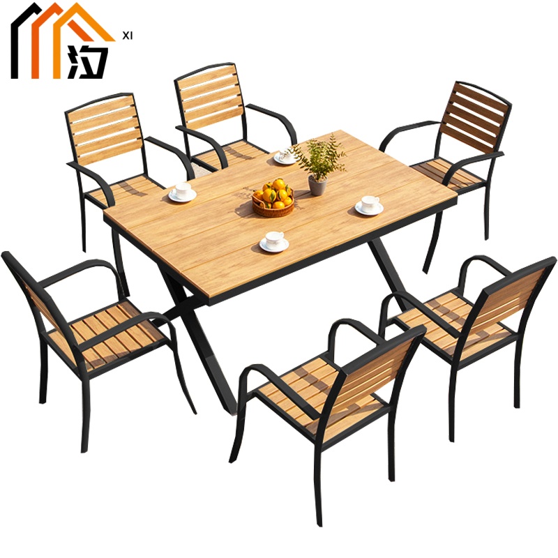 汐户外桌一桌六椅套