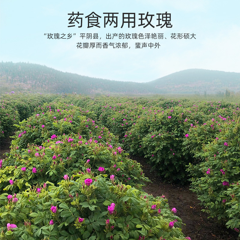 玫瑰花冠茶 30g盒装平阴干玫瑰花蕾花草茶泡水重瓣玫瑰养生茶饮红官方旗舰店
