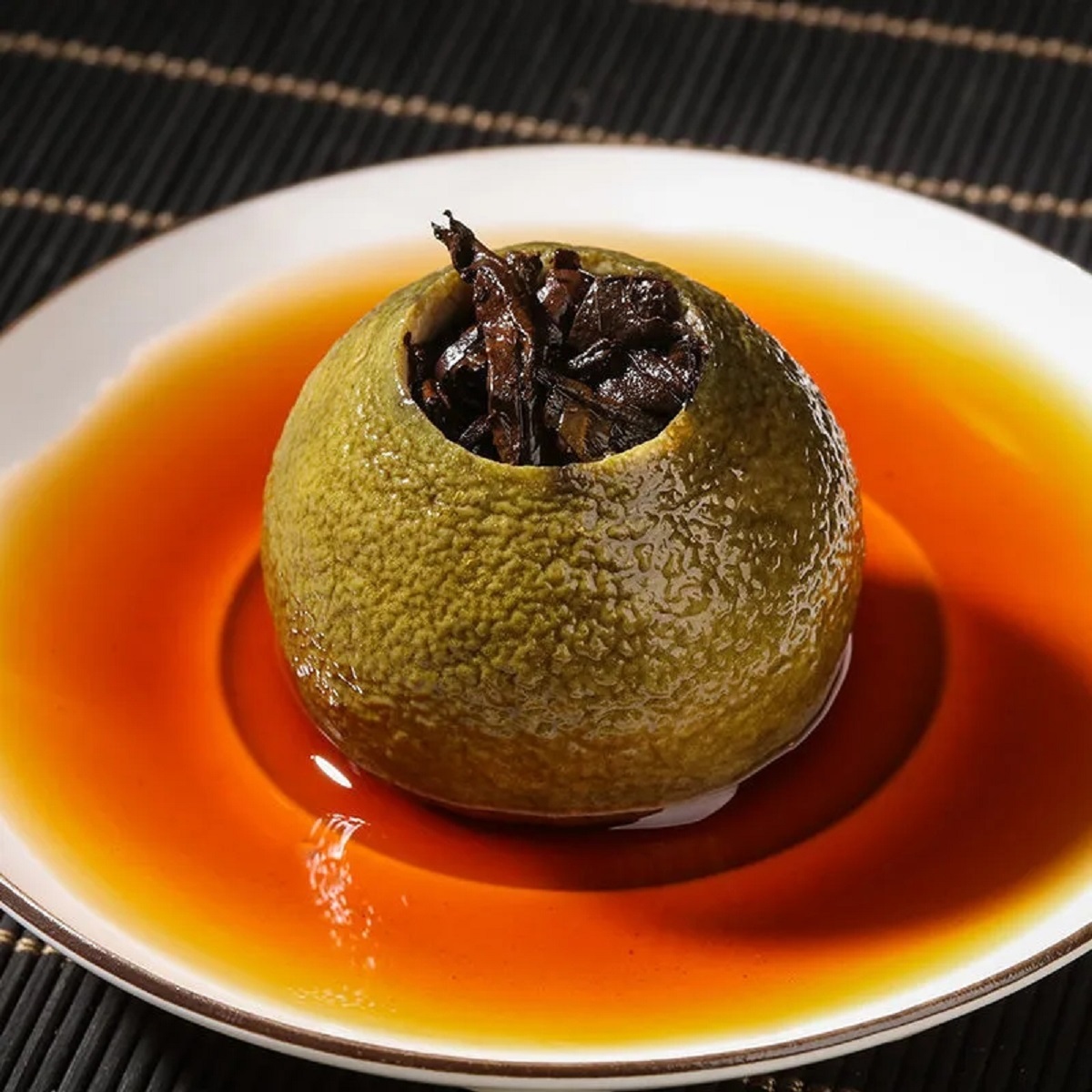 源御露新会小青柑浓香型普洱熟茶柑普茶青皮小青柑茶叶木桶礼盒装500克高清大图