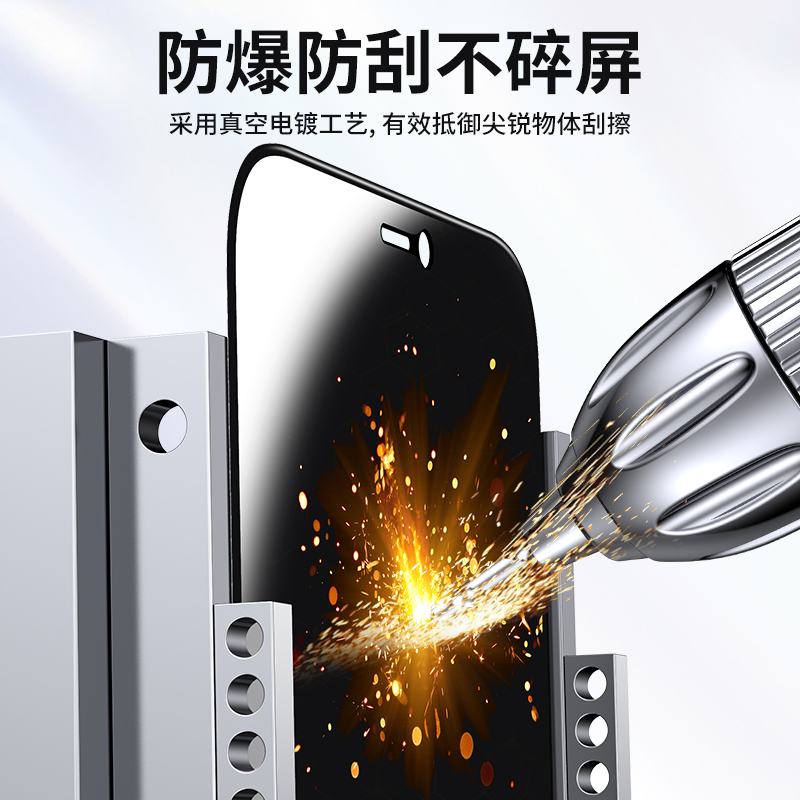iphone12钢化贴膜苹果全屏塔菲克(TAFIQ)苹果钢化膜12 Mini[45°防偷窥/轻薄防爆]非全屏*1片装