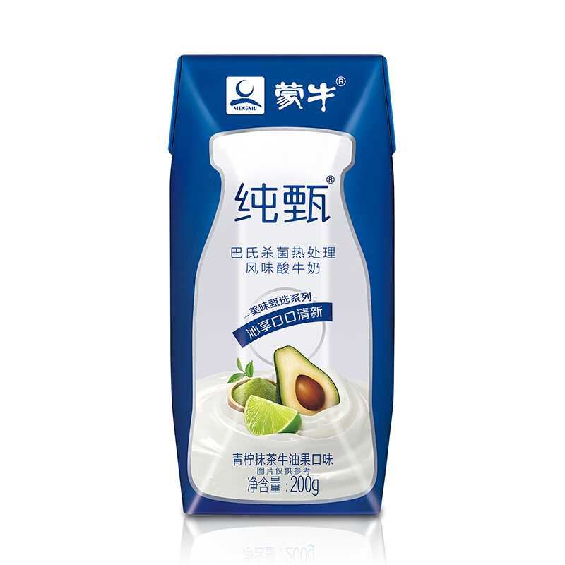 蒙牛 纯甄 酸奶 青柠抹茶牛油果味 200g*16 礼盒(下架)