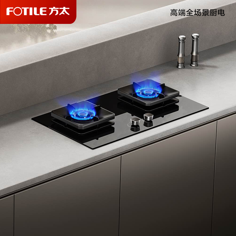 方太(FOTILE)家用嵌入式双灶台 可调节换装灶具 5.2kW*猛火燃气灶 70%高热效 TF27B 液化气