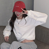 艳如飞时尚套装女春季新款韩版宽松短款长袖卫衣+高腰束脚休闲裤两件套休闲运动套装
