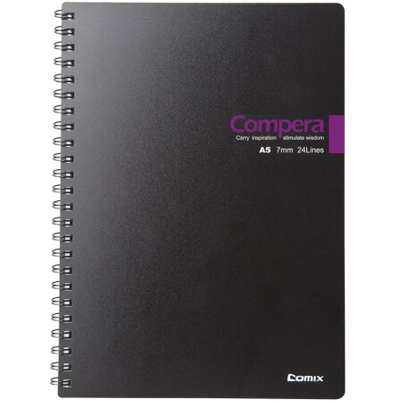 齐心(COMIX) CPA5607Compera双螺旋PP面本 A5 60张