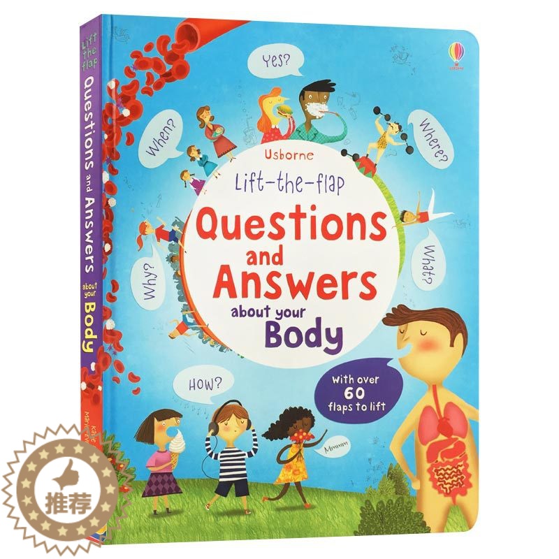 [醉染正版]人体知识翻翻书 英文原版 Questions And Answers About Your Body 关于你
