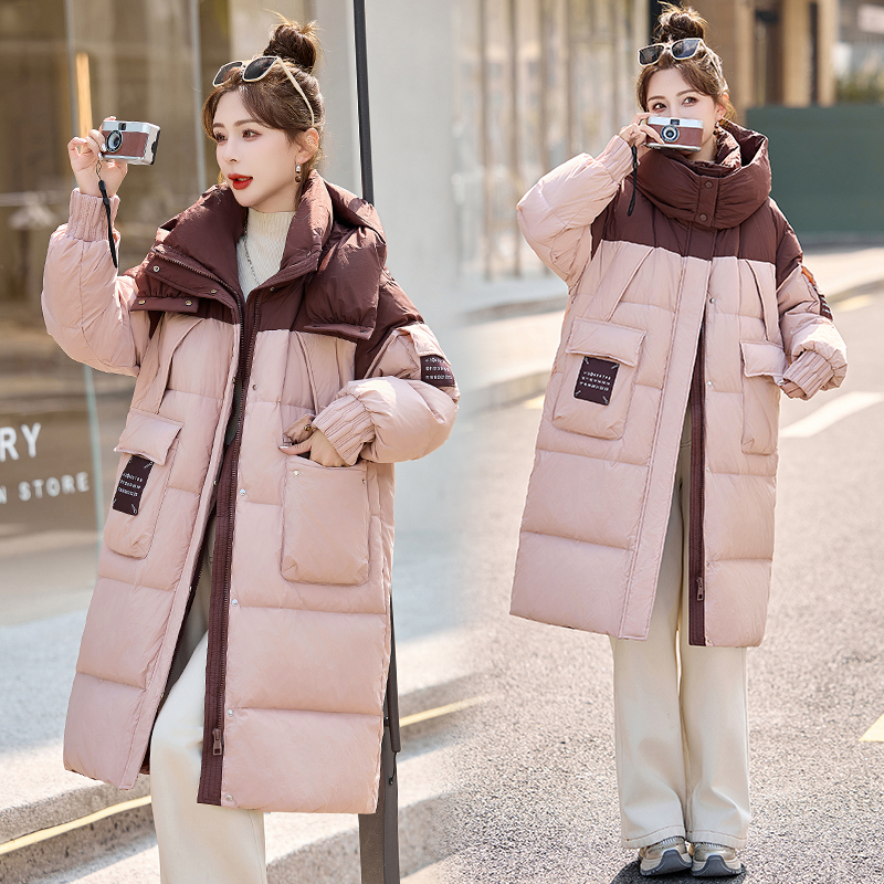 高端欧货羽绒服女冬季2024新款过膝90白鸭绒高级感加厚中长款保暖外时尚羽绒服秋冬新款宽松大码冬季羽绒服女女款加厚外套冬高清大图