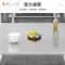质凡不锈钢连体餐桌椅组合 餐厅食堂不锈钢八仙桌