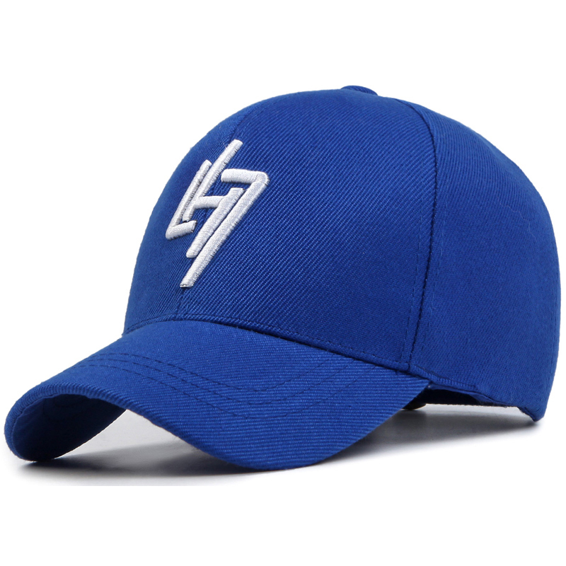 夏天韩版潮棒球帽休闲时尚字母刺绣嘻哈街头遮太阳鸭舌帽 lh7款 蓝色