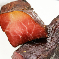 [中华特色]遵义馆 黔婆婆原味土猪肉腊肉火精肉纯瘦肉500g 贵州遵义特产烟熏腌制全瘦肉真空包装 西南
