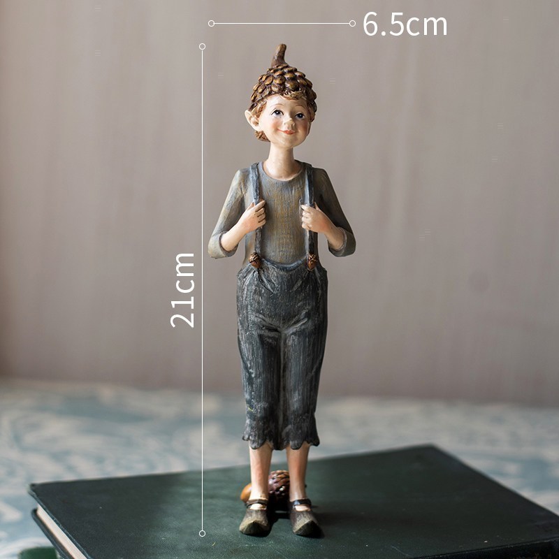 美帮汇森林精灵手绘树脂摆件系列装饰梦幻少女乡村 午后小憩Leshy高清大图