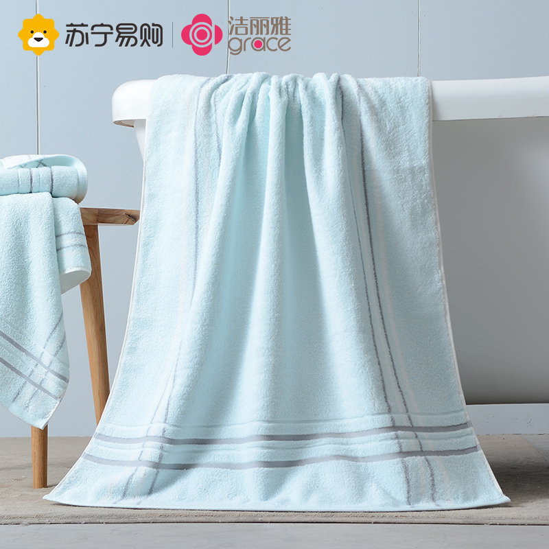 洁丽雅浴巾女新款夏家用纯棉全棉吸水速干不掉毛情侣款男大号814-1