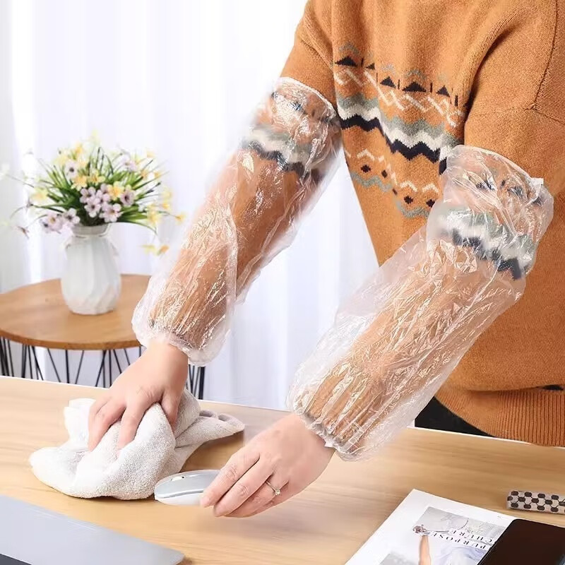 谋福 一次性PE袖套 加厚防水套袖(3g蓝色) (1000只)