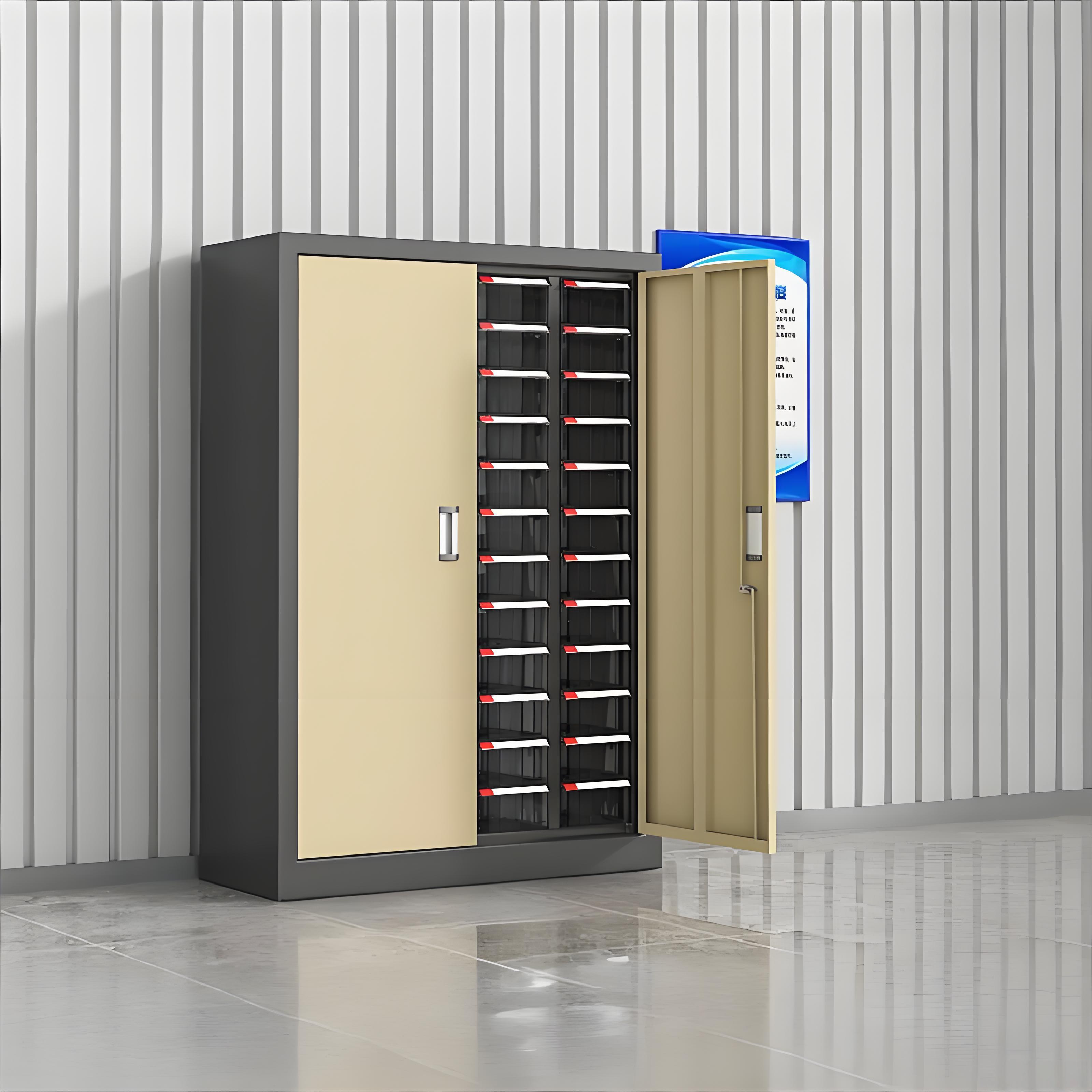 鑫环境 48抽带门 零件收纳柜 单位:台 28*66*100CM (抽屉颜色 蓝色/透明)