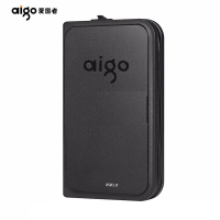 爱国者（aigo）USB3.0 移动硬盘 HD806 黑色 机线一体 抗震防摔 1TB