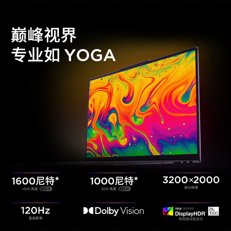 联想(Lenovo)YOGAPro16Aura AI元启16英寸触控轻薄笔记本电脑 2代酷睿Ultra9-285H 64G 2T RTX5070 8G独显 触控双层OLED 灰色高清大图
