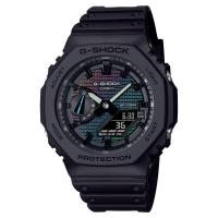 CASIO 酷感彩虹潮流男表多彩砖墙设计防水石英手表