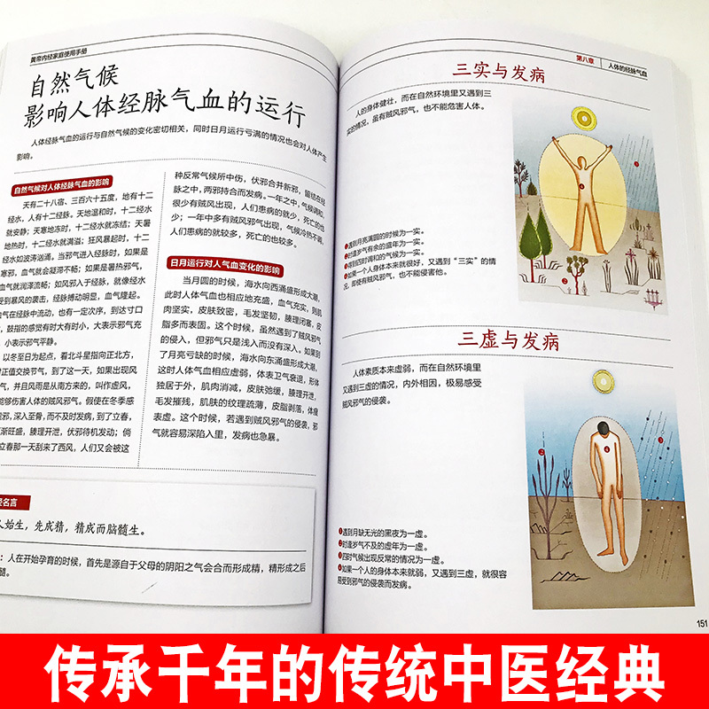 [正版]黄帝内经家庭使用手册陈飞松于雅婷主编营养圣经图解说明传统中医养生疗法饮食营养健康中医理论保健五脏六腑调理穴位人体